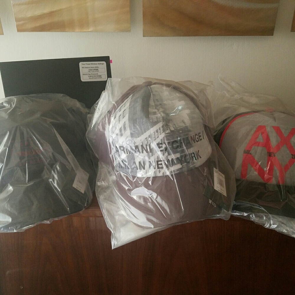 A lot of 8 baseball hats caps Armani Exchange AX b